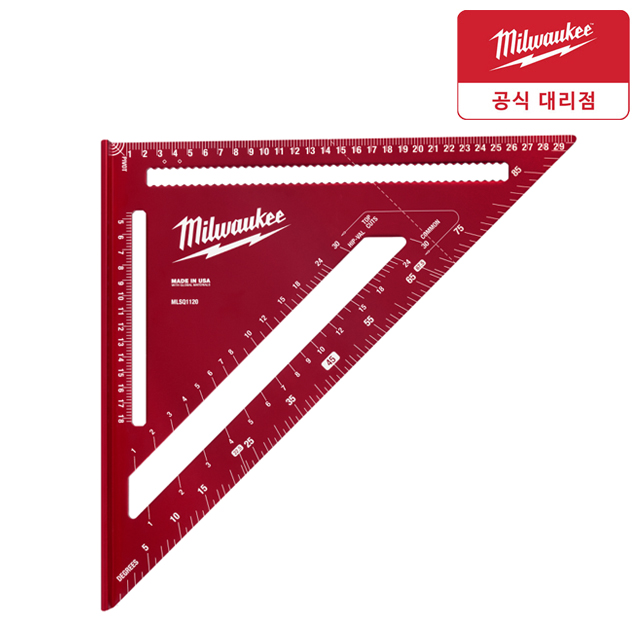 밀워키 MLSQ1120 알루미늄 삼각각도자 300mm, 1개, 레드 33,000원
