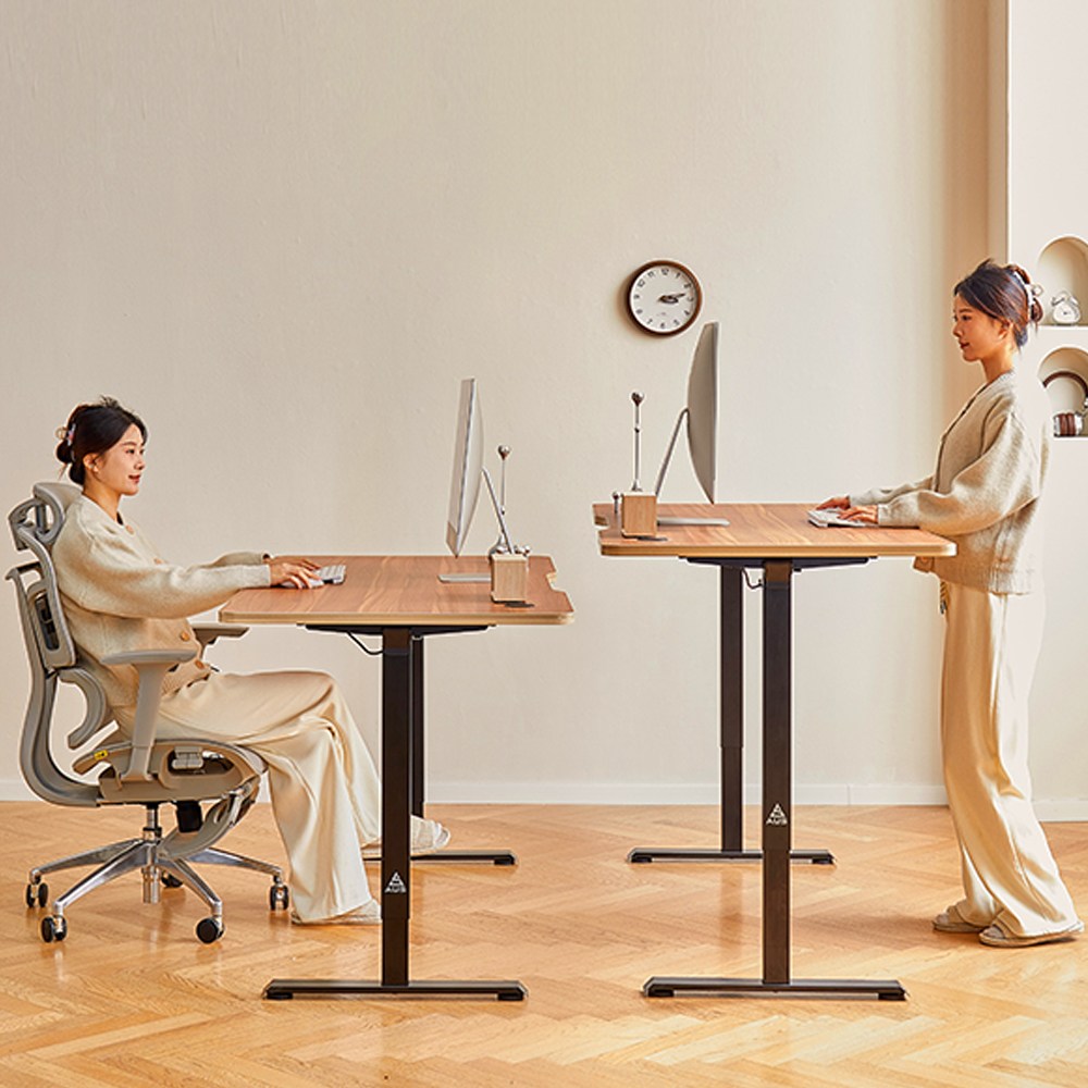 아우스 원목 FJ05 듀얼모터 700폭 전동 모션데스크 버클식 간편조립 전동책상 높낮이조절책상 스탠딩책상 1000 1200 1400 1600 198,000원