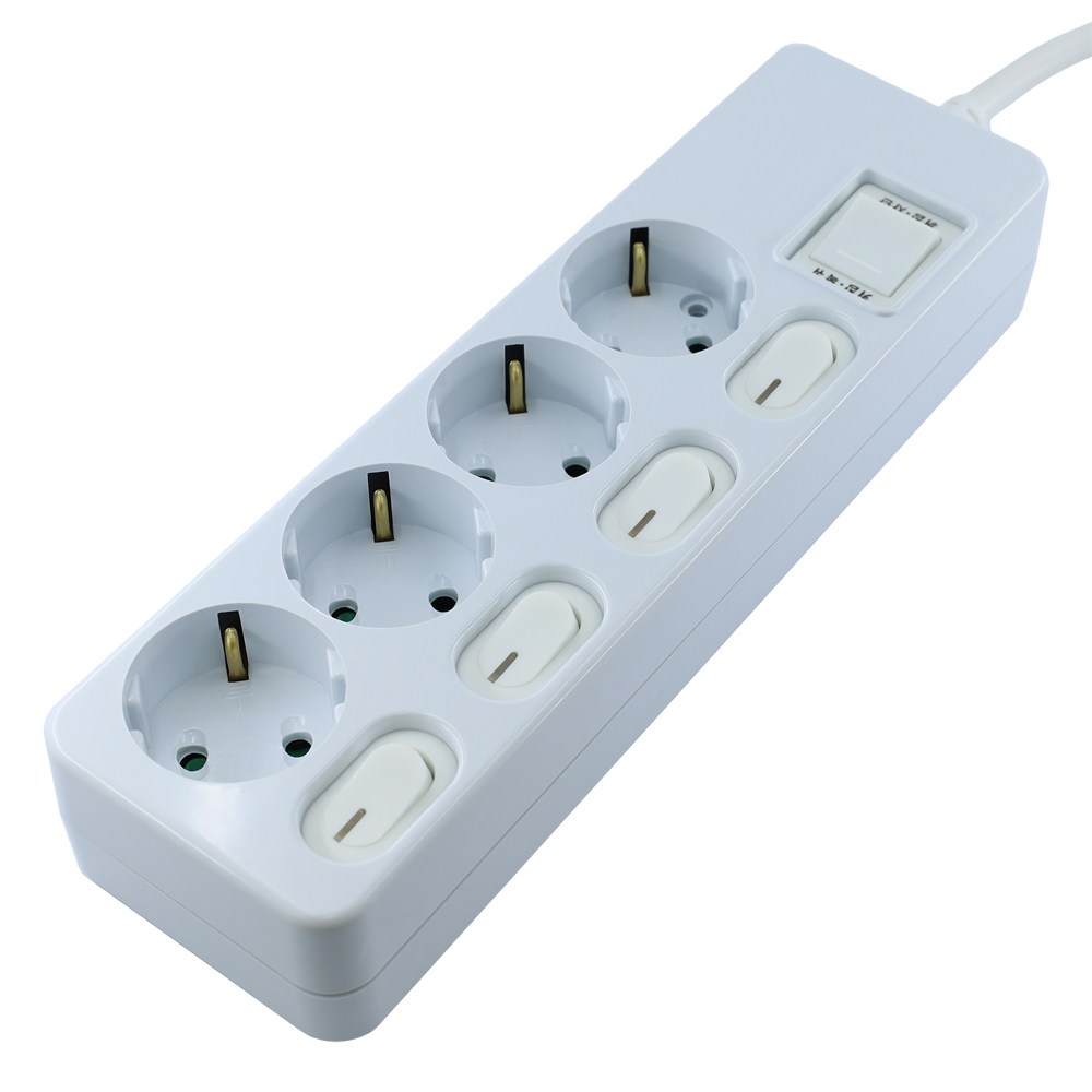 다조아 국산 개별 스위치 절전 멀티탭 4구 (16A), 1개, 백색, 10m 28,770원