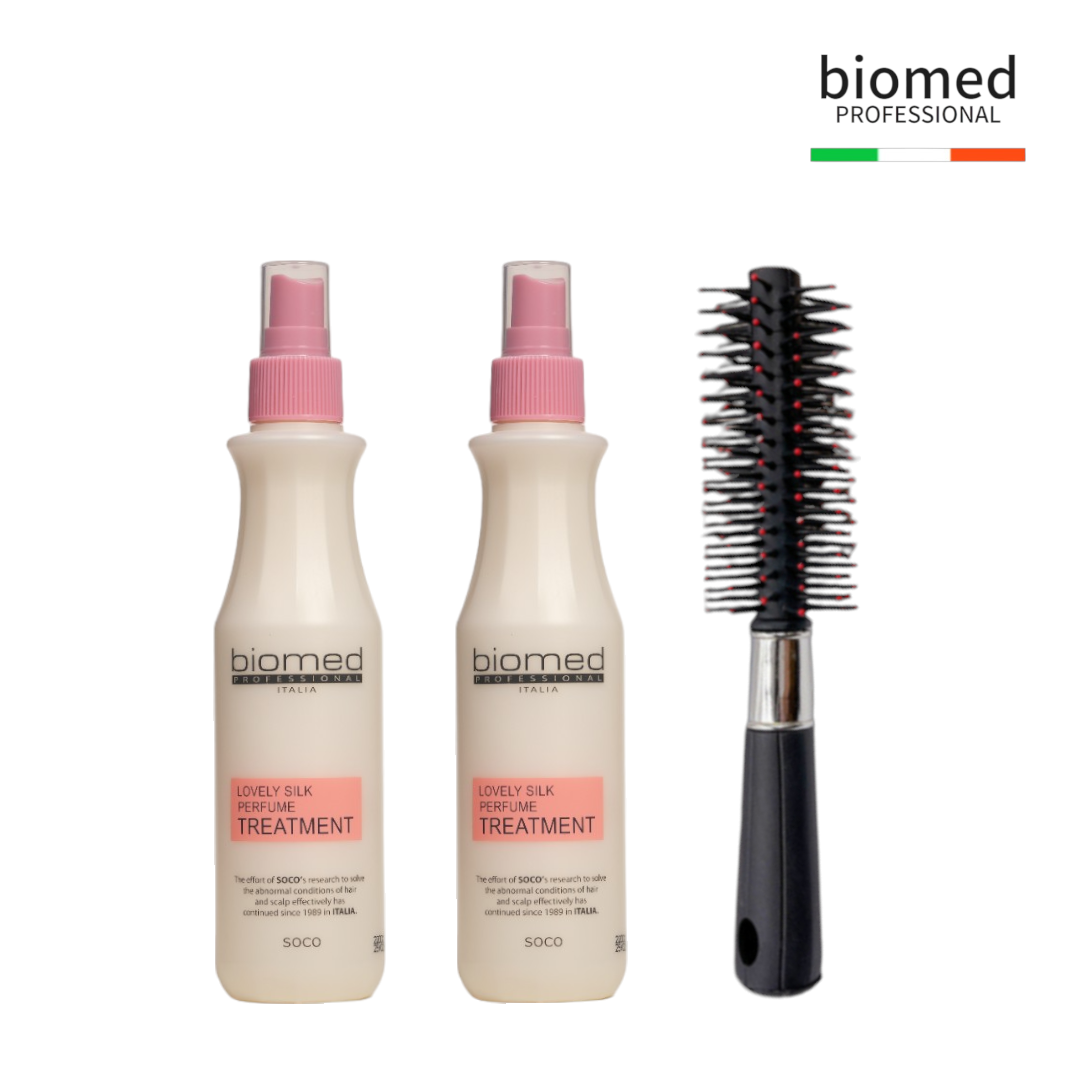 바이오메드 노워시 뿌리는 단백질 트리트먼트 러블리 실크 퍼퓸 트리트먼트 + 드라이 롤빗 1EA, 2개, 250ml, 현재가 18,900원