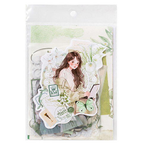 올리브파티 사랑의 온도 인물 소녀 스티커 30종 + 메모지 10종 + 배경지 10종 다꾸 세트, 그린, 1세트 9,900원