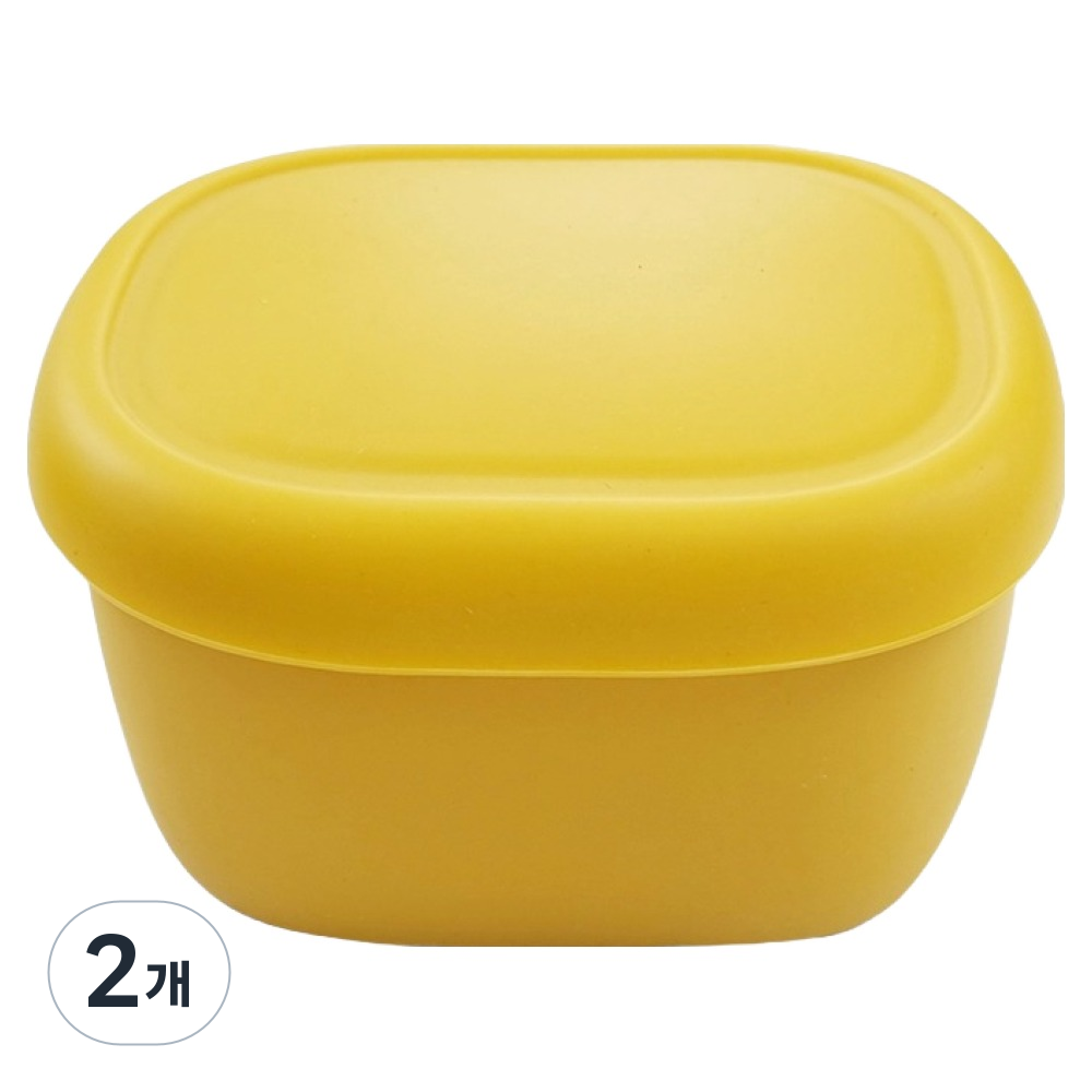 실리팟 실리콘 밀폐용기 머스타드 대, 2개, 600ml 25,000원