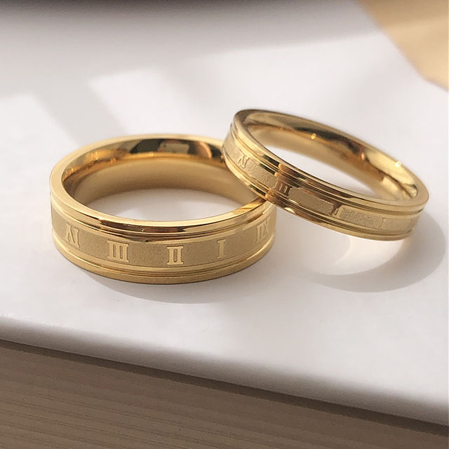 르부포유 써지컬스틸 로마숫자 남자 여자 커플링 우정링 반지 2color 11,900원