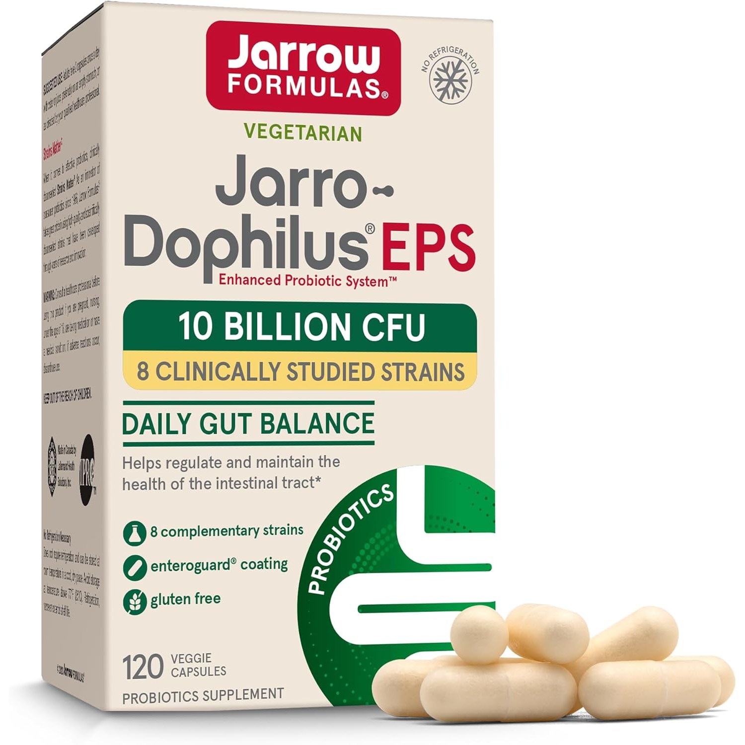 [Jarrow Formulas] 자로우 포뮬러스 도피러스 EPS 유산균 100억 CFU, 120정, 1개 31,480원