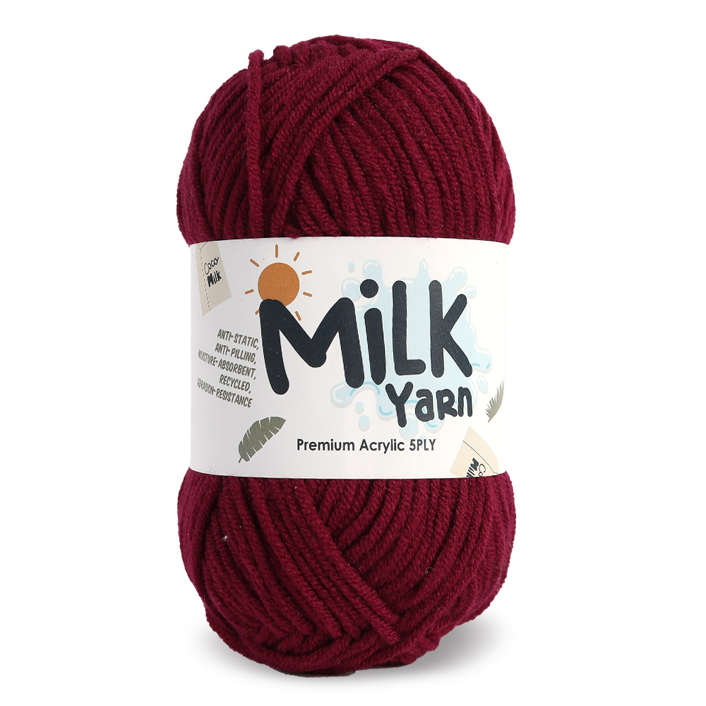 니뜨 밀크얀 뜨개실 50g, 45와인, 1개 4,950원