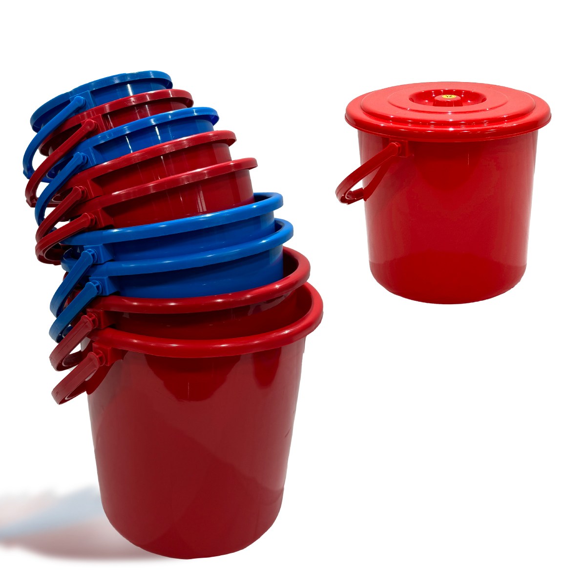 나코 바켓스 바게스 플라스틱 통 양동이 물통 손잡이 고무 원형 리터, 바켓스(4호)빨간색, 1개 5,600원