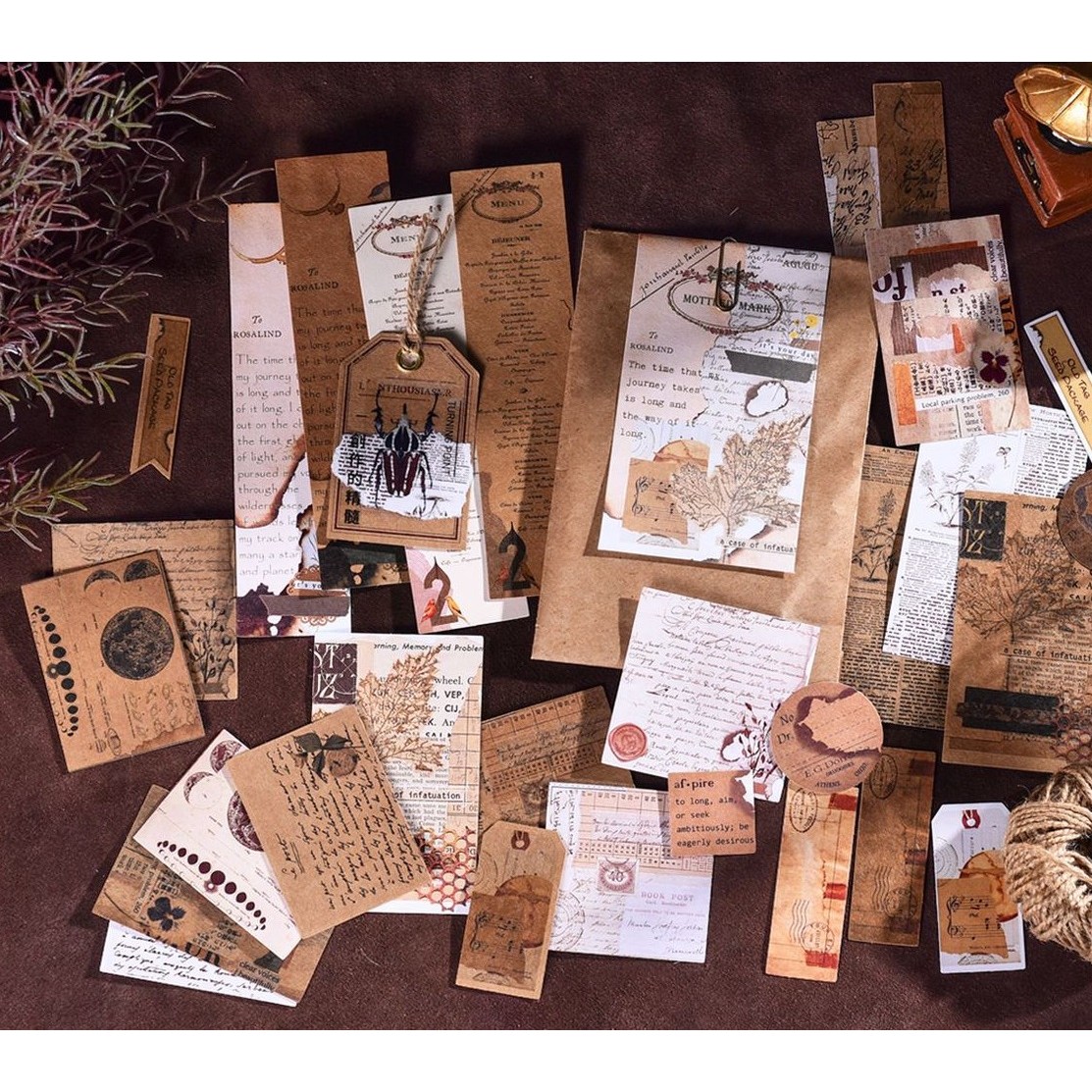 빈티지 다꾸 배경지 세트 vol 7 지도 영수증 페이퍼 귀여운 예쁜 꽃 메모지 3,700원