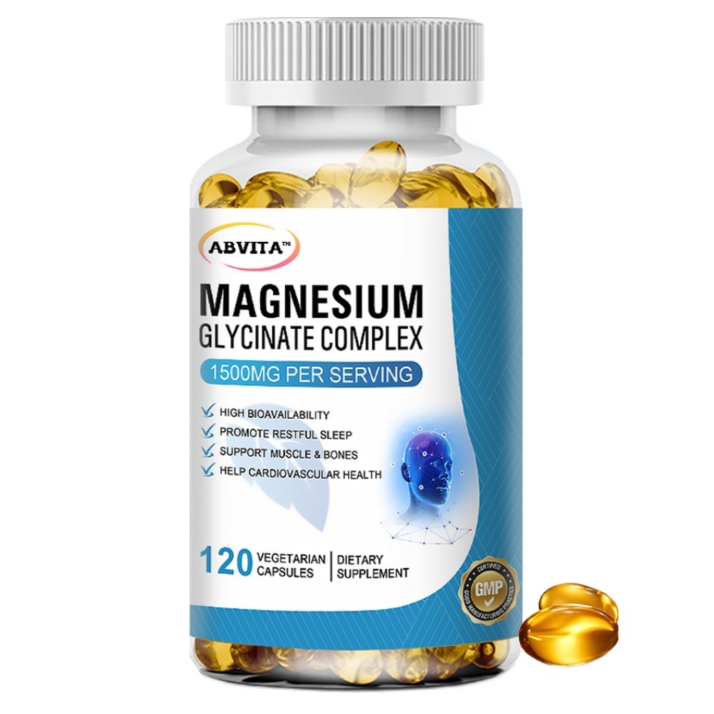 마그네슘 글리시네이트 60/120캡슐 고함량 1500mg + 비타민B6 D3 수면 근육 피로회복에 좋은 영양제 비건 캡슐 GMP 인증, 3개, 120정 66,300원