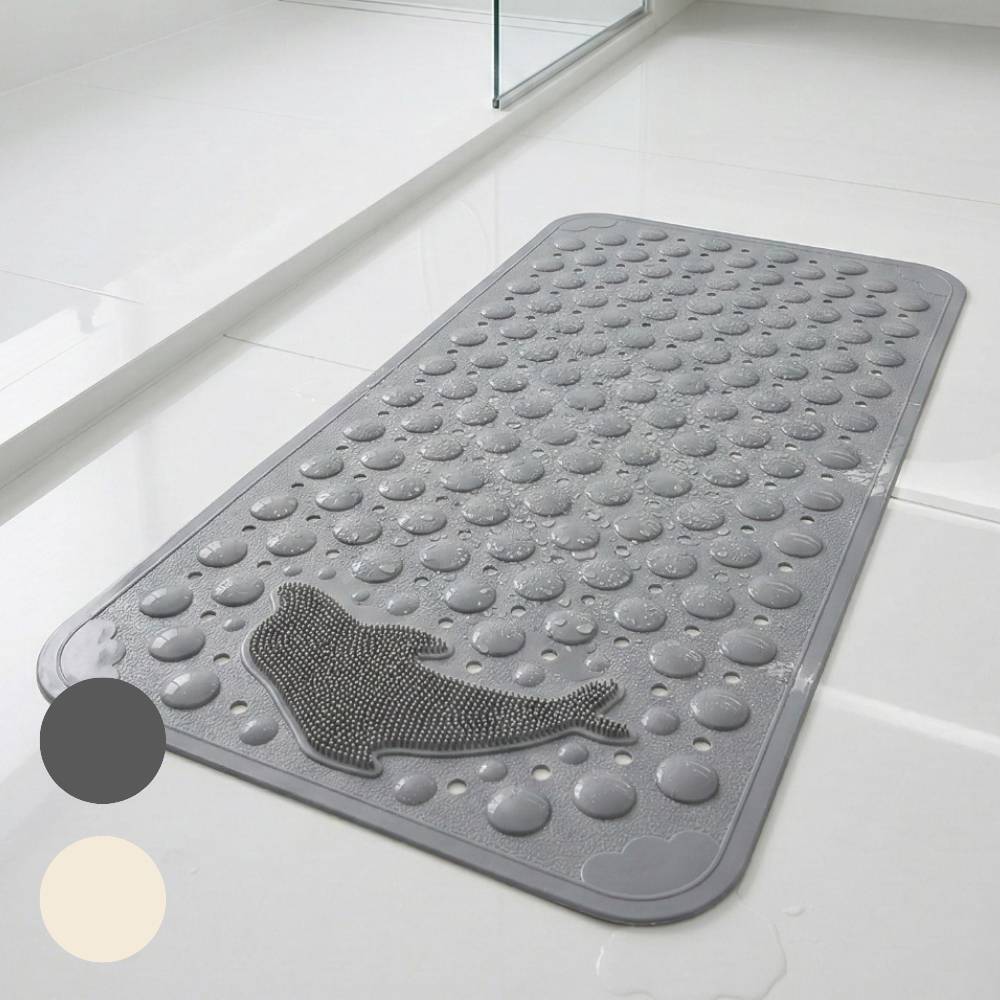 리니코 욕실 욕조 미끄럼방지 물빠짐 풋브러쉬 매트, 1개, 그레이 15,500원