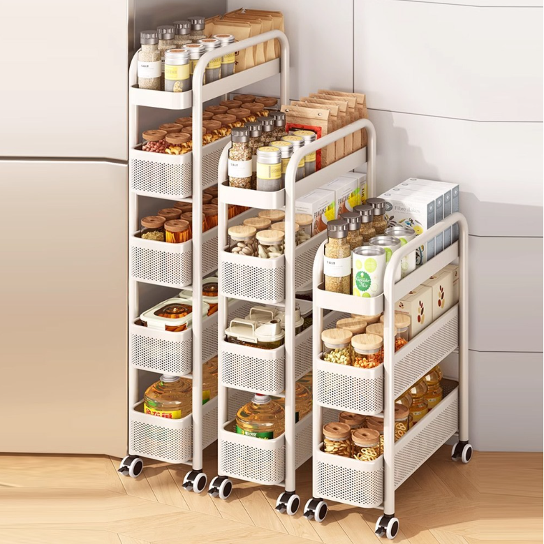 하루꿈 틈새 공간 수납장 슬림 트롤리 선반 일체형 다용도 이동식 서랍형 슬라이드 수납정리함 49,800원