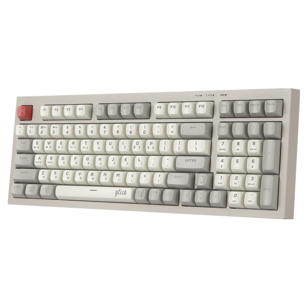 지클릭커 오피스프로 사일런스 무소음 무선 블루투스 키보드, 제조사축, WK50 98키, 레트로 카푸치노 RC1 25,900원