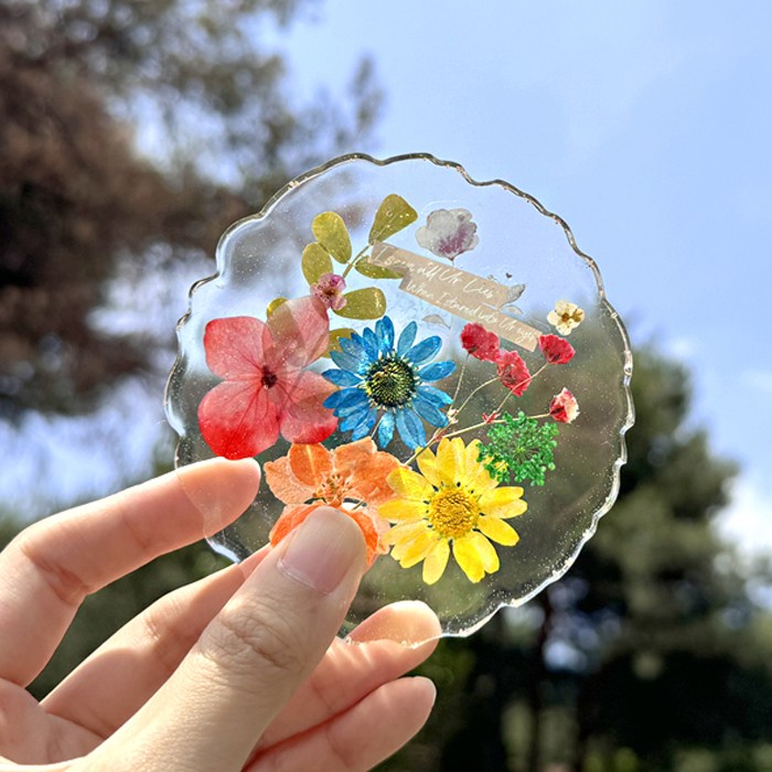 토단 레진아트 압화 티코스터 만들기 1인세트 DIY 레진아트키트 플라워 소품 15,400원