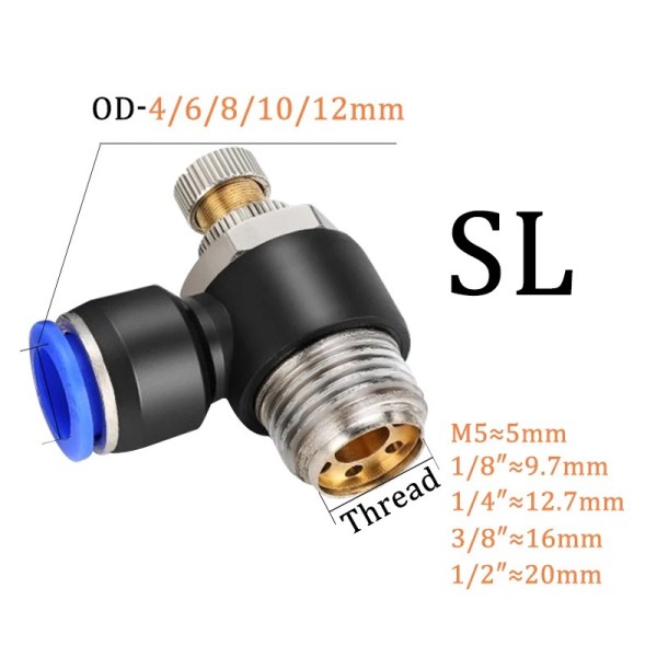 5PCS 4mm 공압 피팅 PL/PB/PC/PCF/SL 나사 1/8 스트레이트 호스 파이프 퀵 커넥터 12,000원