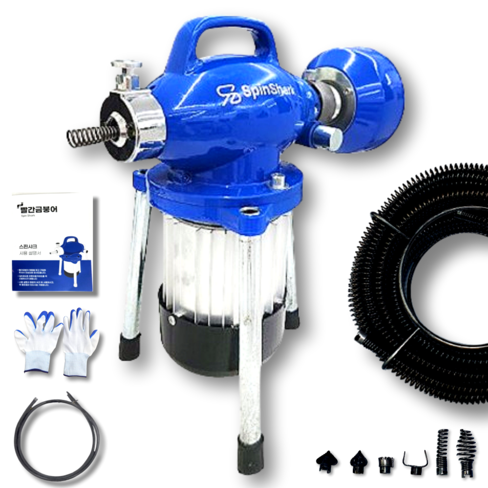 빨간금붕어 스핀샤크 하수구 뚫는 기계 하수도 막힘 배관 스프링 청소기 177,000원