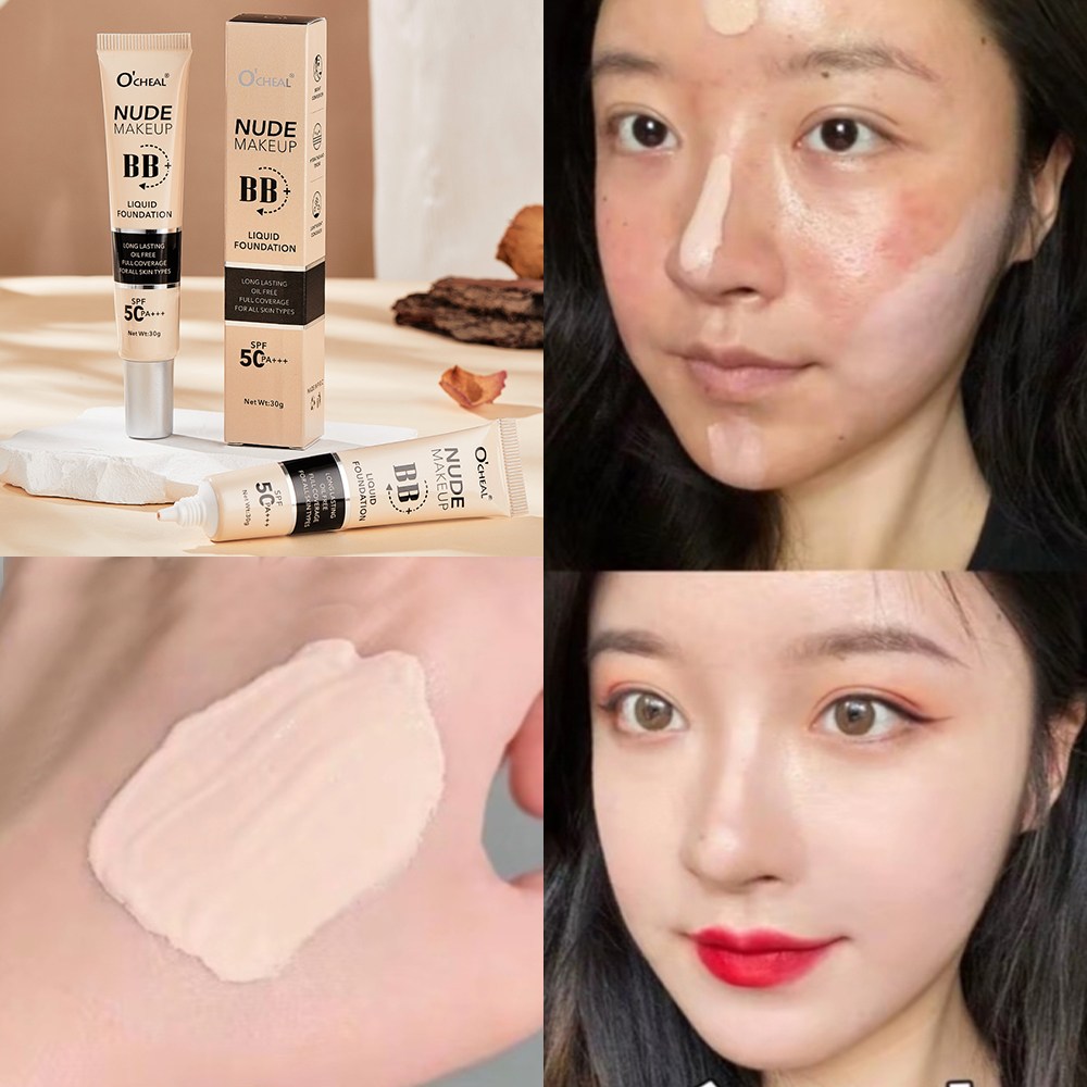 커버 파운데이션 여성 썬크림 비비크림 CC크림 겸용 물광 광채 비비크림 미백크림메이크업 베이스 파운데이션 컨실러가 오랫동안 지워지지 않는 격리 프라이머, 2개, 30g, 02 BB크림 NATURAL 25,900원