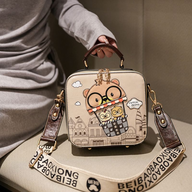 캐릭터 곰돌이 스퀘어백 패션 멀티 숄더백 여성 파우치 크로스백 59,000원