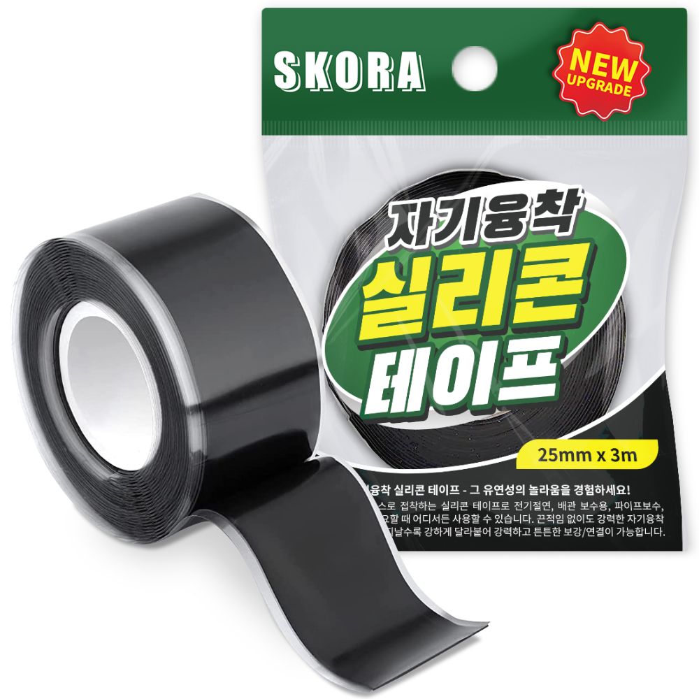 스코라 절연 자기융착 실리콘 테이프 25mm x 3m, 1개 11,420원