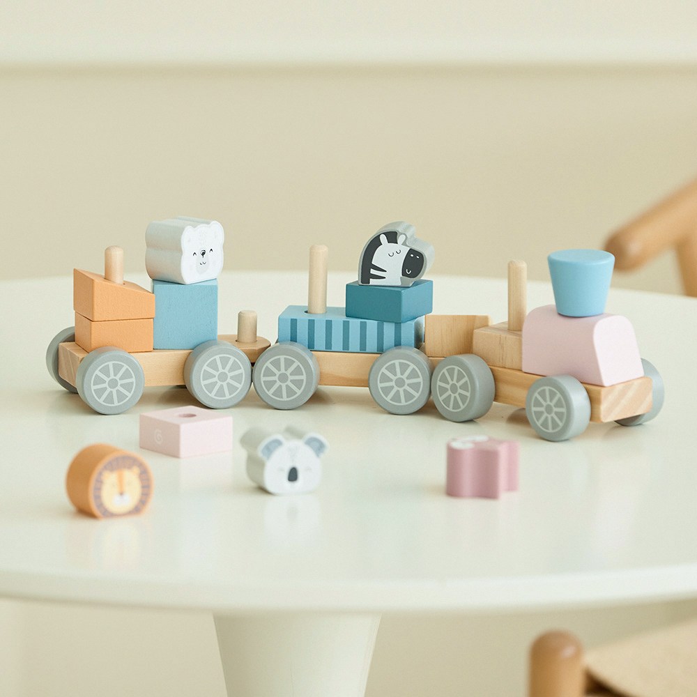 폴라비 유아 원목 기차놀이 세트 장난감 도형 맞추기 끼우기 쌓기 교구 38,000원