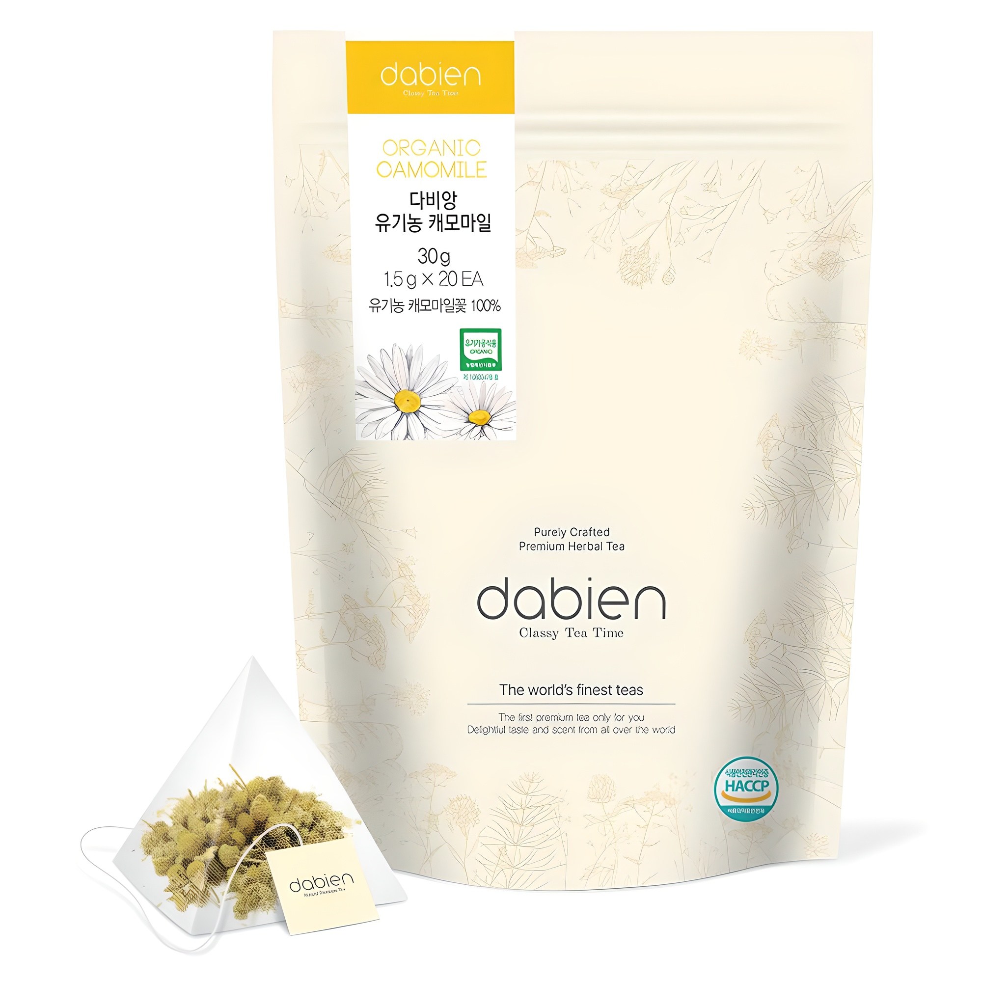 다비앙 유기농 캐모마일 티백, 1.5g, 20개입, 1개 8,800원