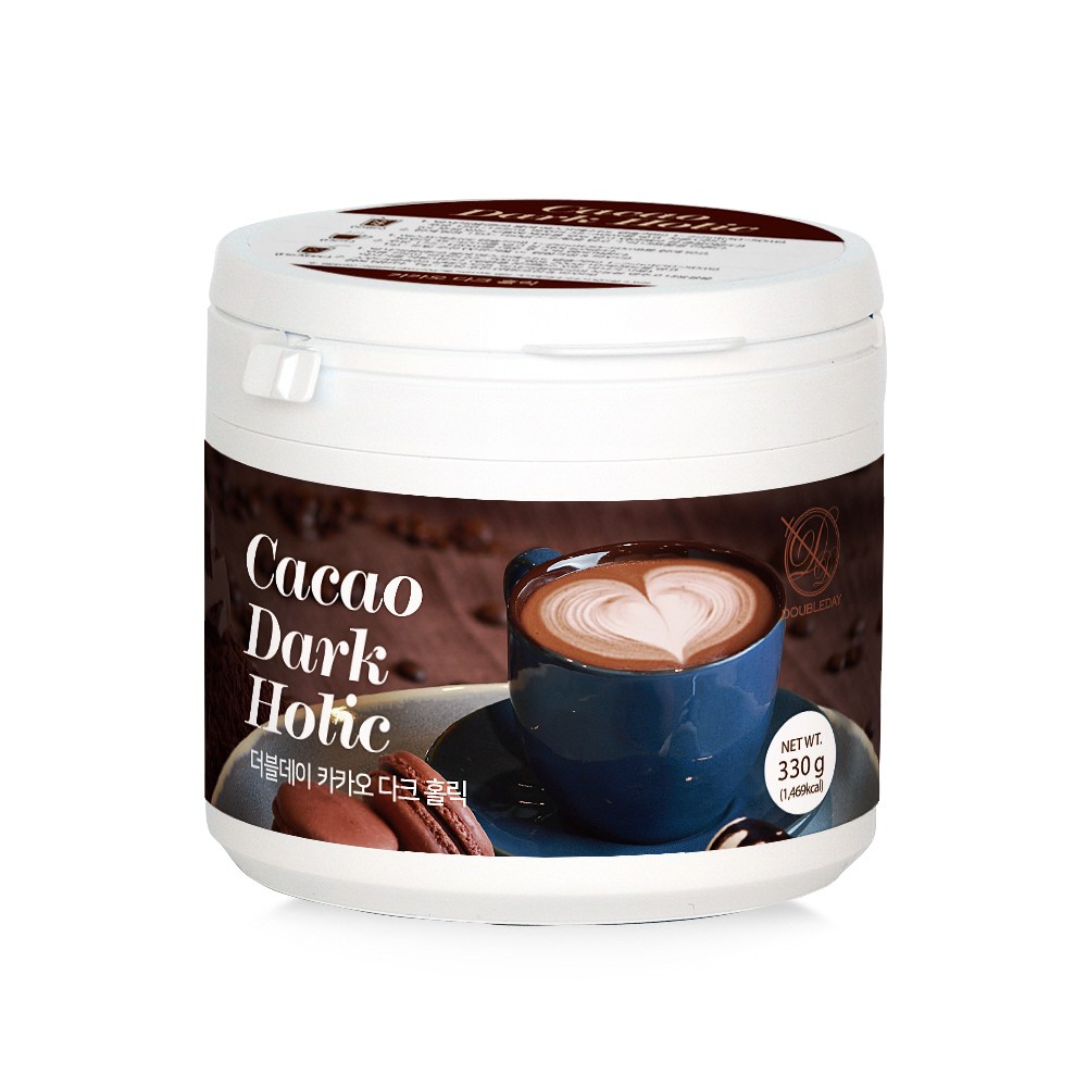 [더블데이] 카카오 다크홀릭 파우더 홈카페 330G / 네덜란드산 초코 라떼 카페모카 프라페 음료 베이스, 1개입, 330g, 1개 7,500원