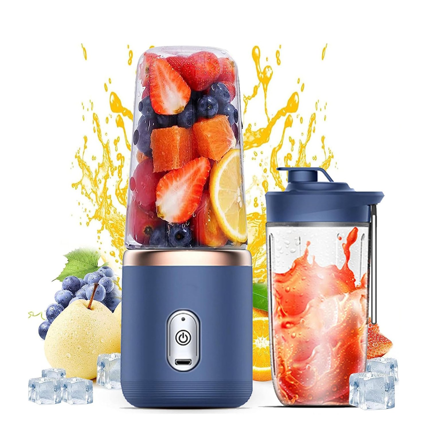 DS 충전식 휴대용 과일 착즙기 6중 칼날 텀블러 믹서기 12,600원
