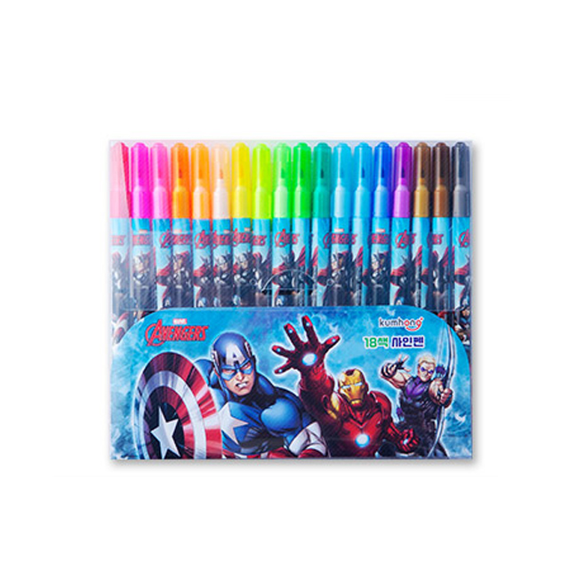 디즈니 어벤저스 남아용 사인펜18색 6,000원