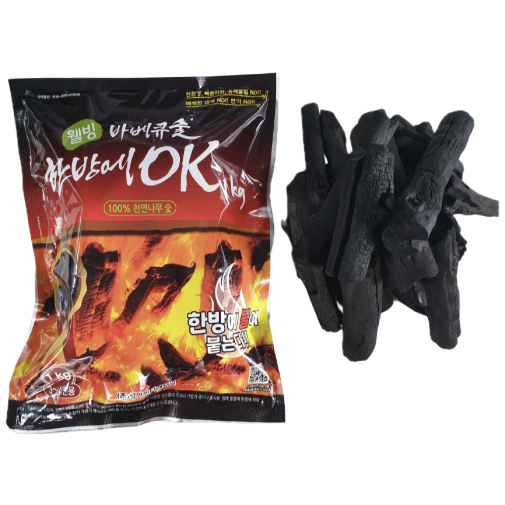 한방에OK 간편점화 착화숯 캠핑 숯불 바베큐 구이용 번개탄 대용 7,660원