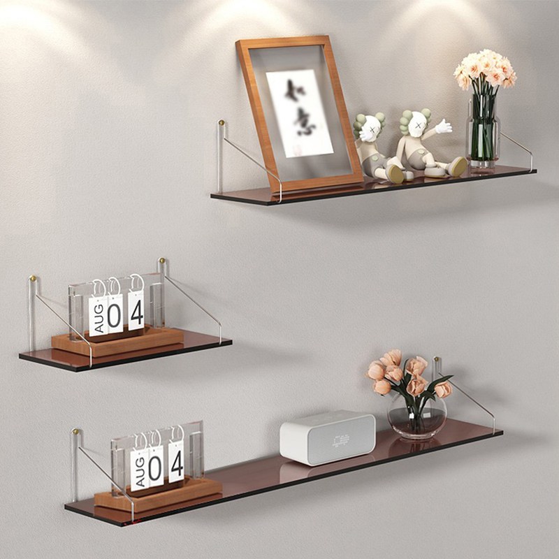 votgl 못없이 아크릴 벽선반 무타공 인테리어 베란다 벽걸이선반, 02투명×3, 3단 22,900원