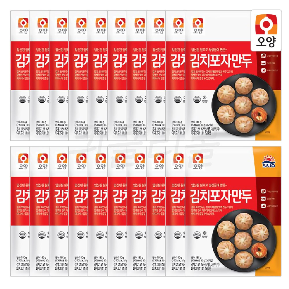 [먹고사는이야기] 사조오양 김치포자만두 180g 렌지만두, 180g, 20개 22,970원