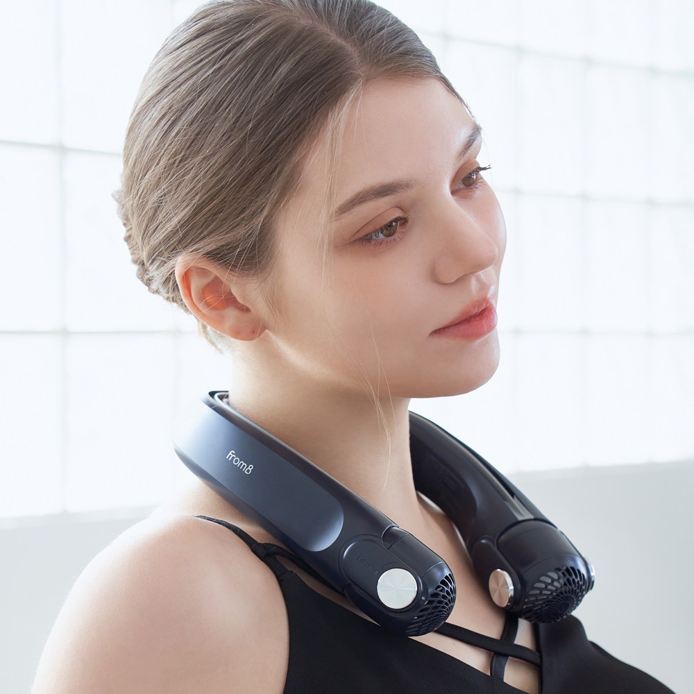 프롬비 넥밴드 터보 넥쿨러 선풍기 FG258 5200mAh 대용량 강력쿨링, 네이비 49,800원