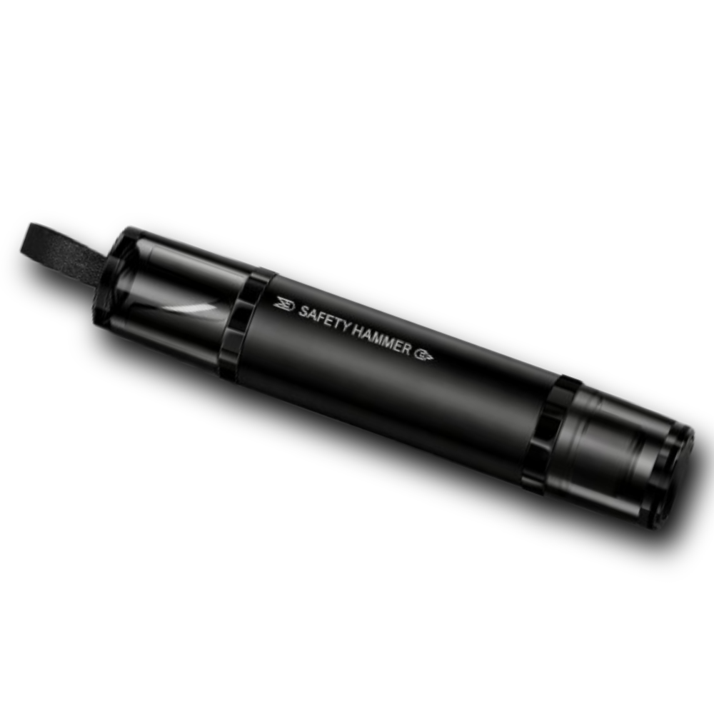 브랜스 강화유리도 파괴하는 안전벨트 컷터 차량용 비상 망치, 블랙, 1개 12,000원