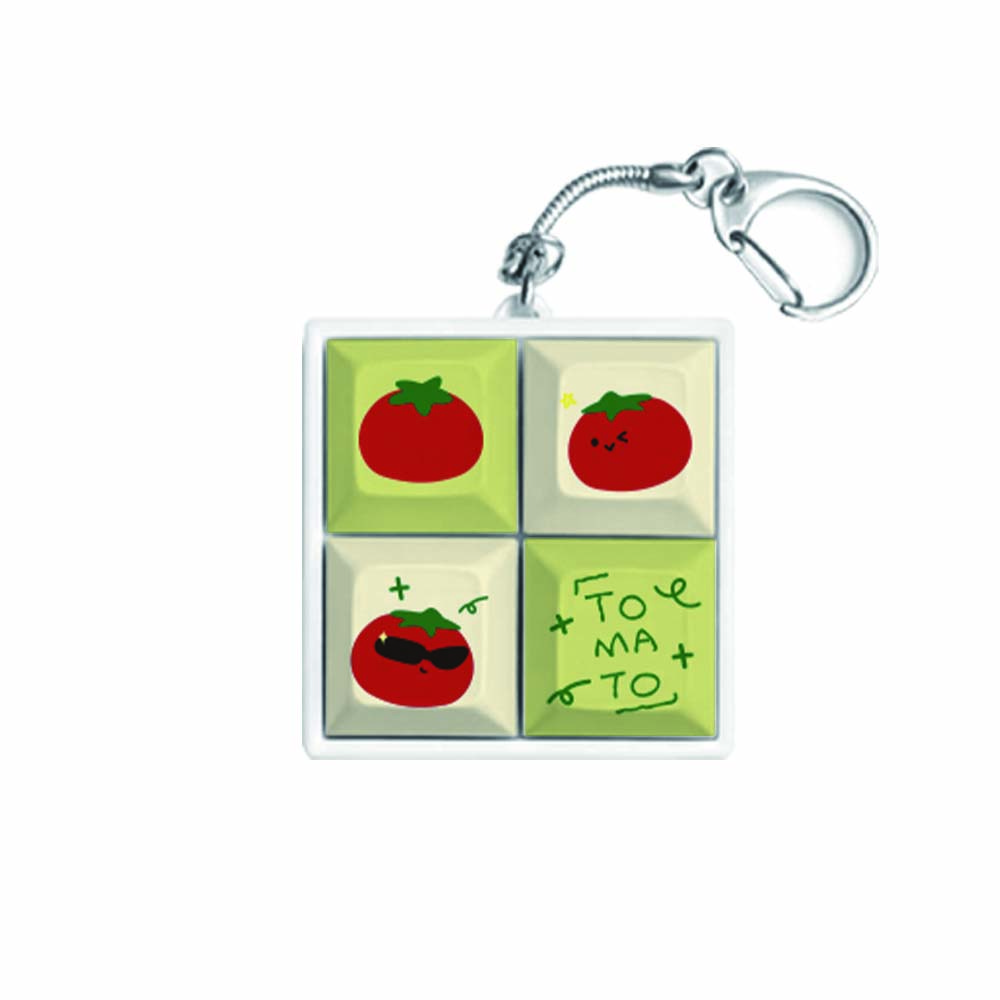 토마토체리 키캡 키링 청축 키보드호환 가능 열쇠고리 딸깍이 토마토 그림 고양이 캐릭터 파스텔 분홍 핑크 녹색 그린, 1개, 멋쨍이토마토_화이트 8,500원