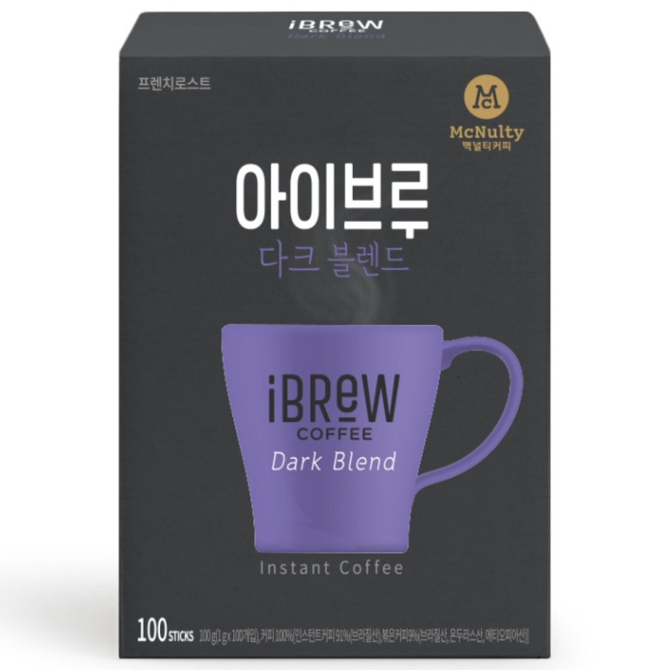 아이브루 블랙커피 다크 블렌드 1g 100개입(소비기한임박 26년07월11일), 1개, 100개입, 1g 8,900원