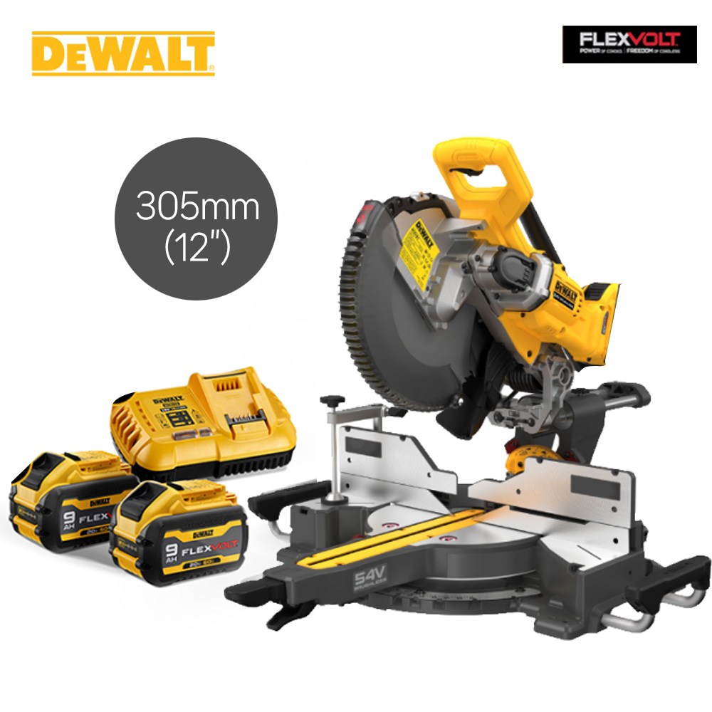 디월트 충전 슬라이딩 각도절단기 60V DCS781X2 세트 (배터리+충전기+톱날포함) 1,521,000원