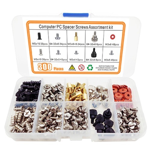 올커버 PC용 조립 나사 300p 세트 혼합색상 10,400원