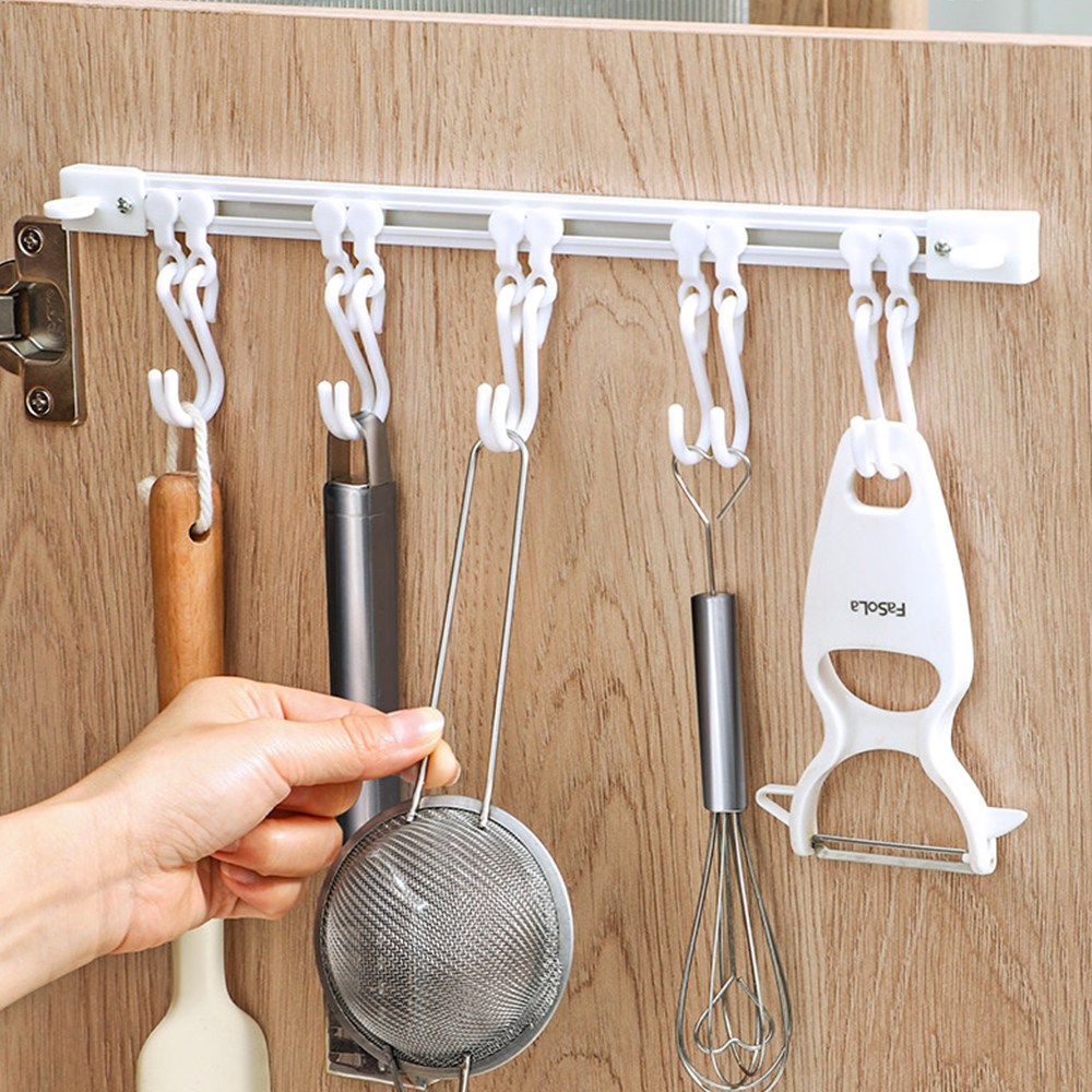 무타공마켓 간편 레일식 무타공 접착 조리도구거치대 고리포함, 1개 8,900원