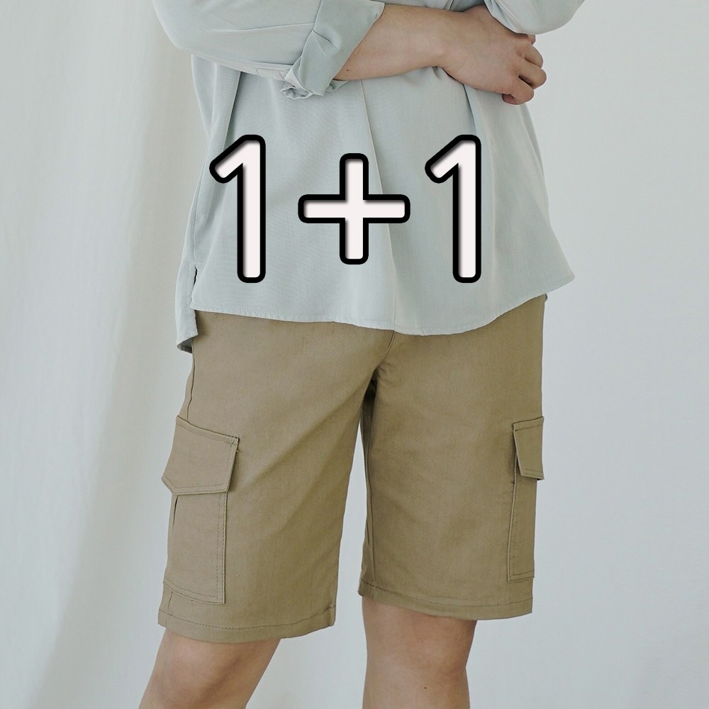 [1+1] 5컬러 편안한 리얼스판 카고 반바지 / 1장 가격으로 2장 선택 / 여름 남자 남성 밴드 밴딩 면 휴가 32,800원