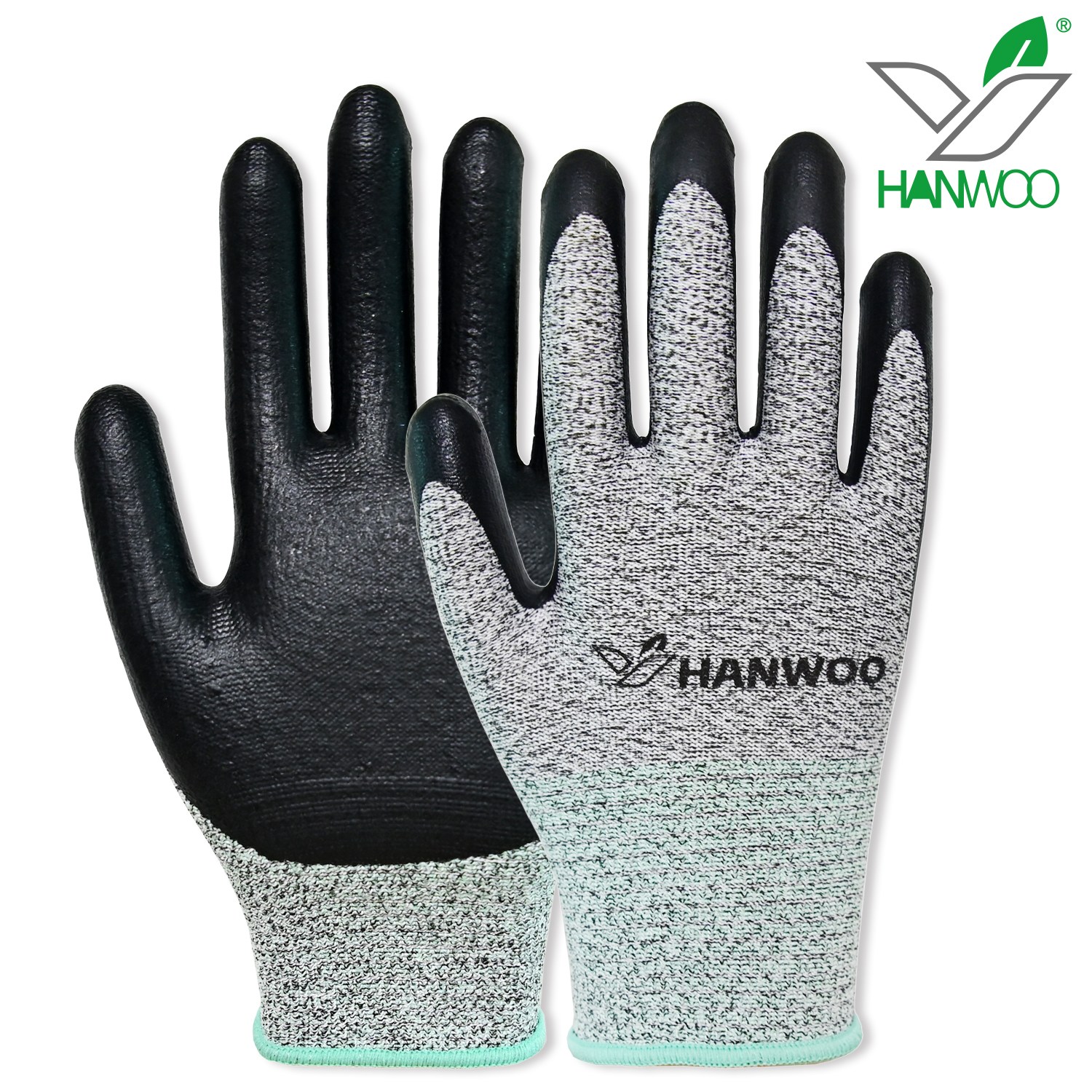 한우 HANWOO 케이글로브 NBR 코팅 스마트터치 작업장갑 택배 운전 포장, 그레이, 5세트 6,300원