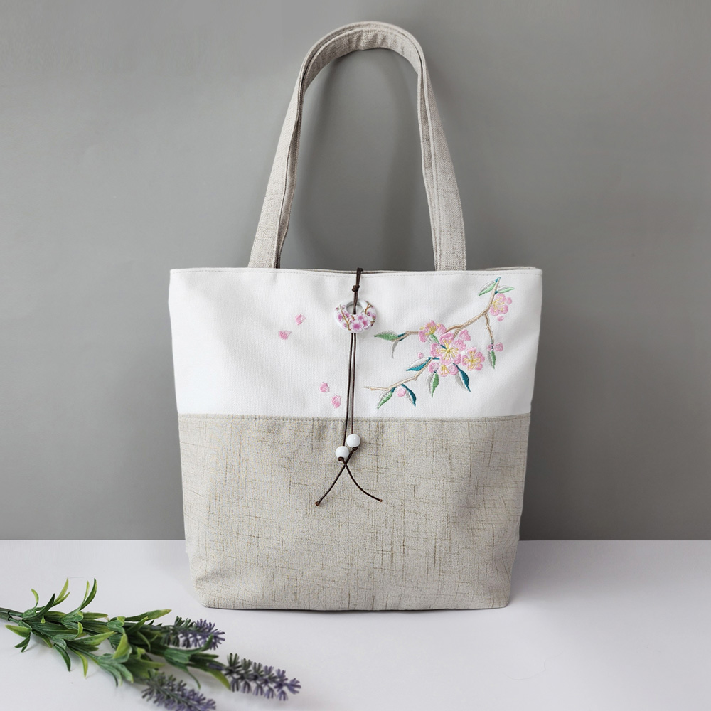 한국민예 꽃자수 캔버스 숄더백 한국 전통가방 선물 가방 19,800원