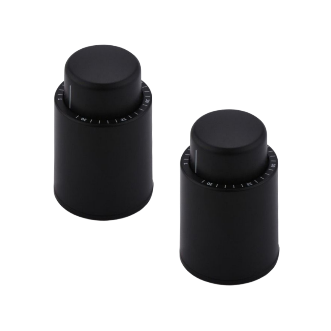 소소무역 진공 와인스토퍼 타이머 와인마개 2개입, 2개, 블랙 7,990원