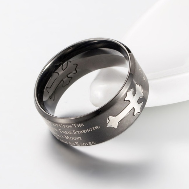 수스다 심플크로스 텅스텐 반지 9,900원