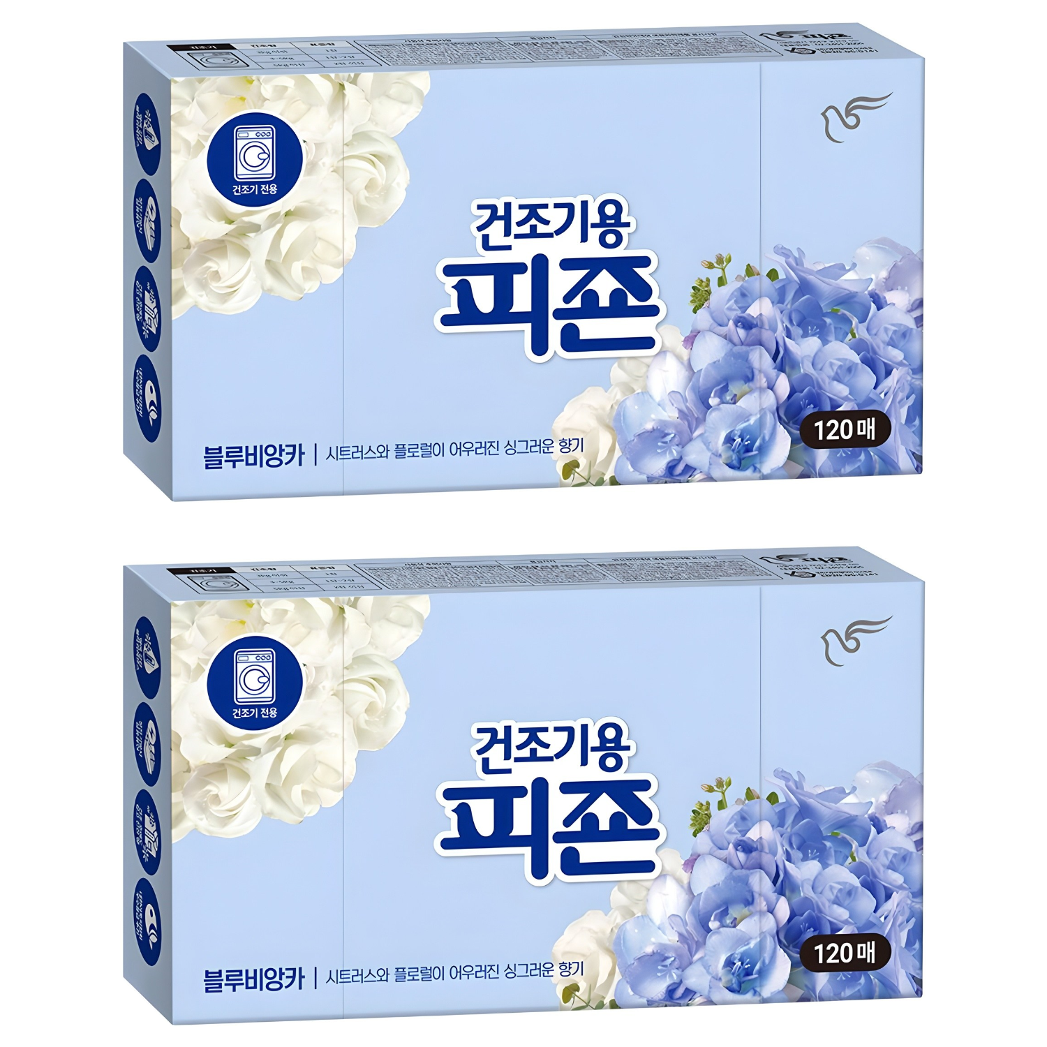 피죤 건조기용 시트 섬유유연제 블루비앙카 본품 19,600원