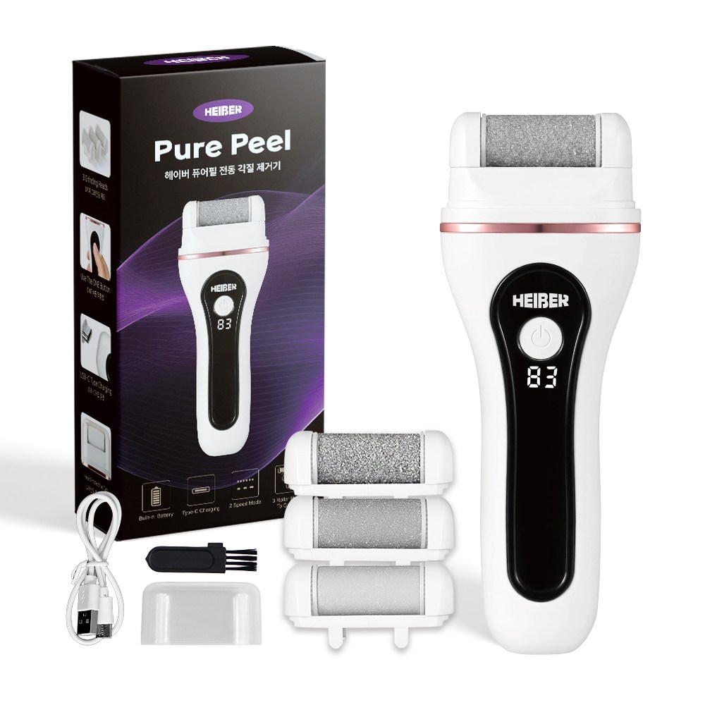 헤몬팜 퓨어필 전동 각질 제거기 발바닥 굳은살 충전식 C타입, 화이트 19,790원
