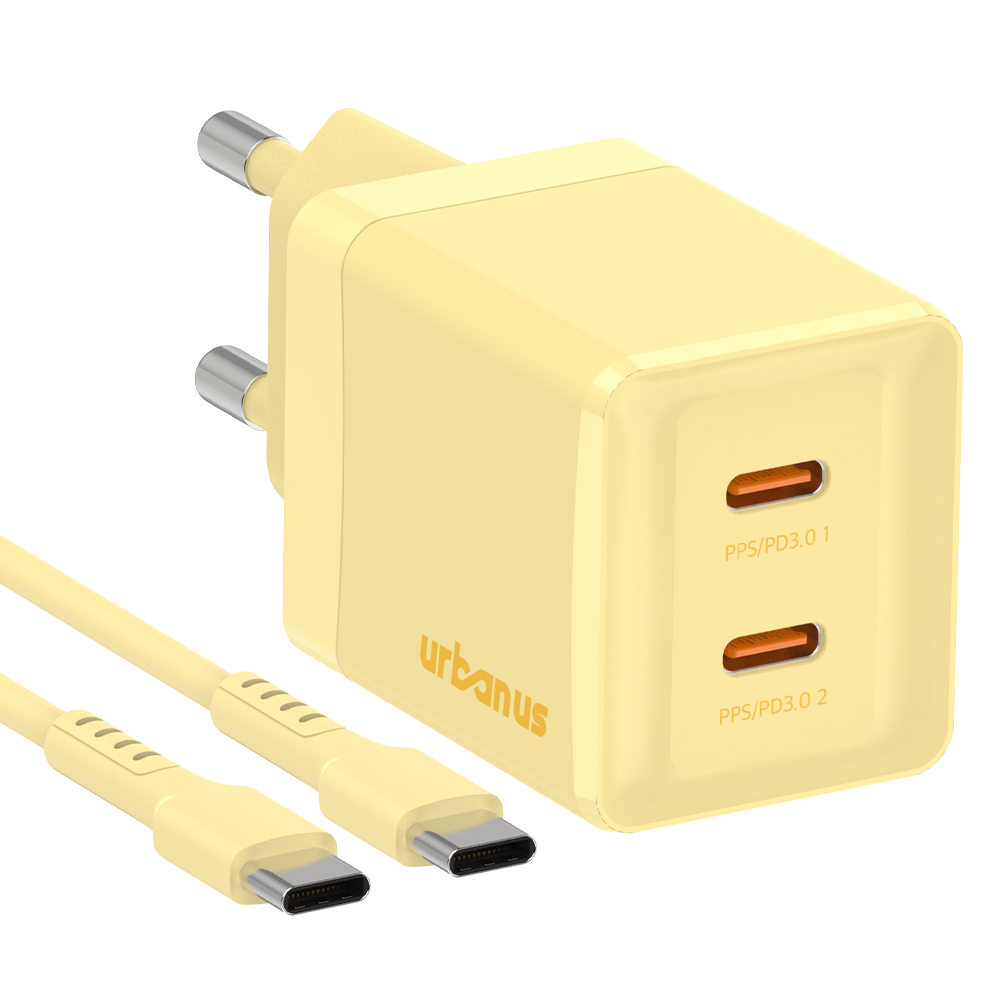 어반어스 GaN 45W 미니 C타입 2포트 PD PPS 초고속 충전기, 60W C to C 케이블 1.5m 10,900원