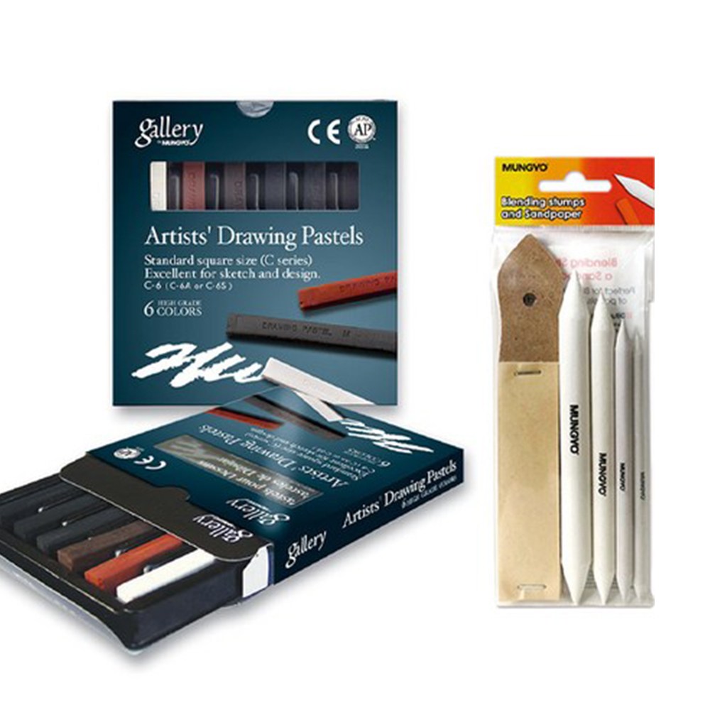 [ONEDREAM]문교 드로잉 파스텔 콘테 6색 드로잉세트 9,000원