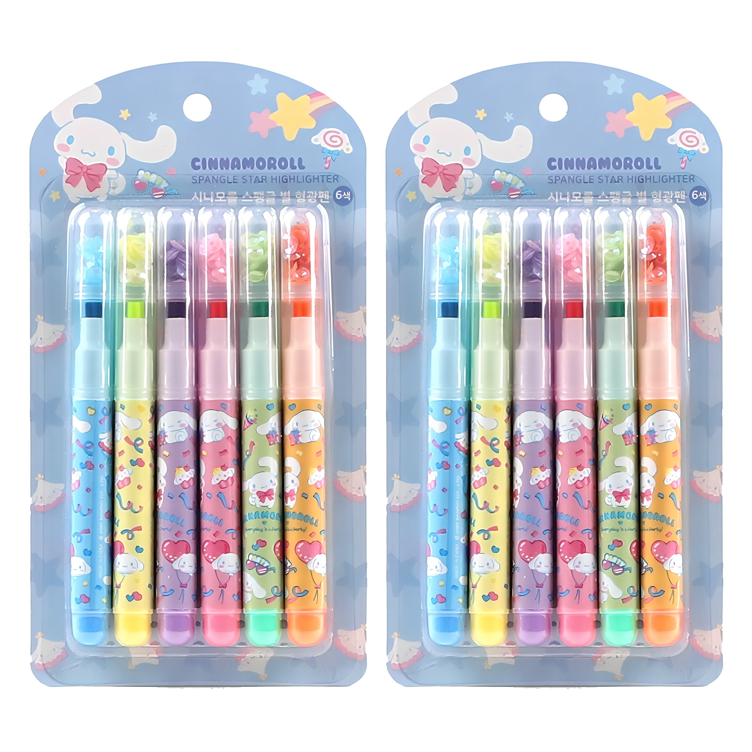 산리오 스펭글 형광펜 6색 세트 시나모롤 5,960원