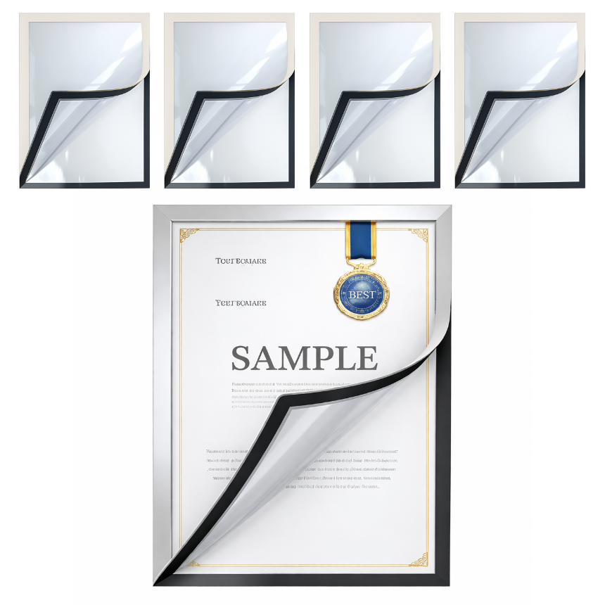 콕템 무타공 접착식 자석 게시판 액자 A4, 5개, 실버 9,400원