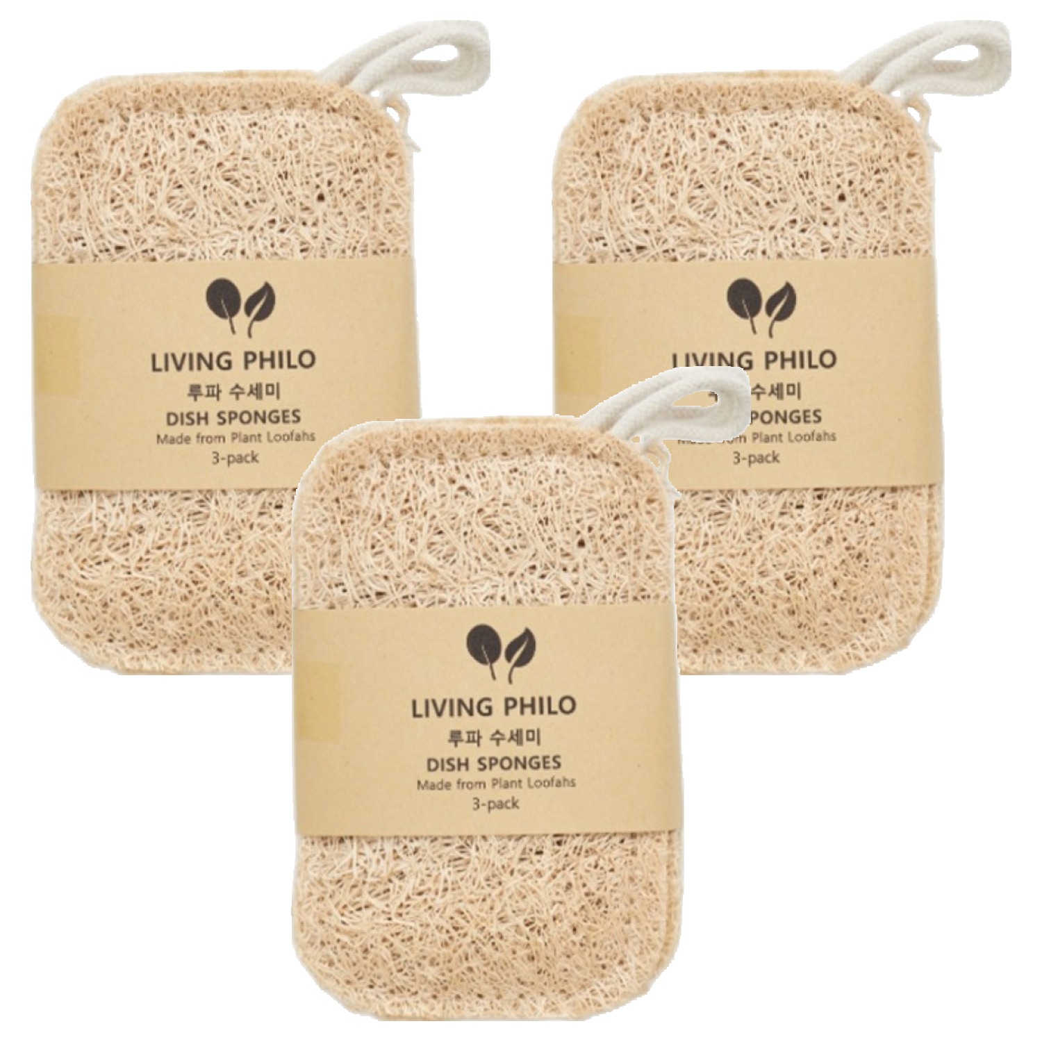 리빙필로 잘닦이는 루파 수세미 아이보리, 3개, 1개입 5,800원