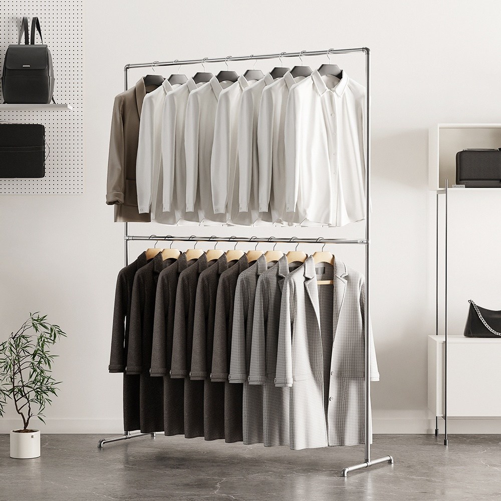 옷걸이행거 스탠드 이동식 튼튼한 스탠드 시스템 드레스룸 행거 파이프 2단 85,900원