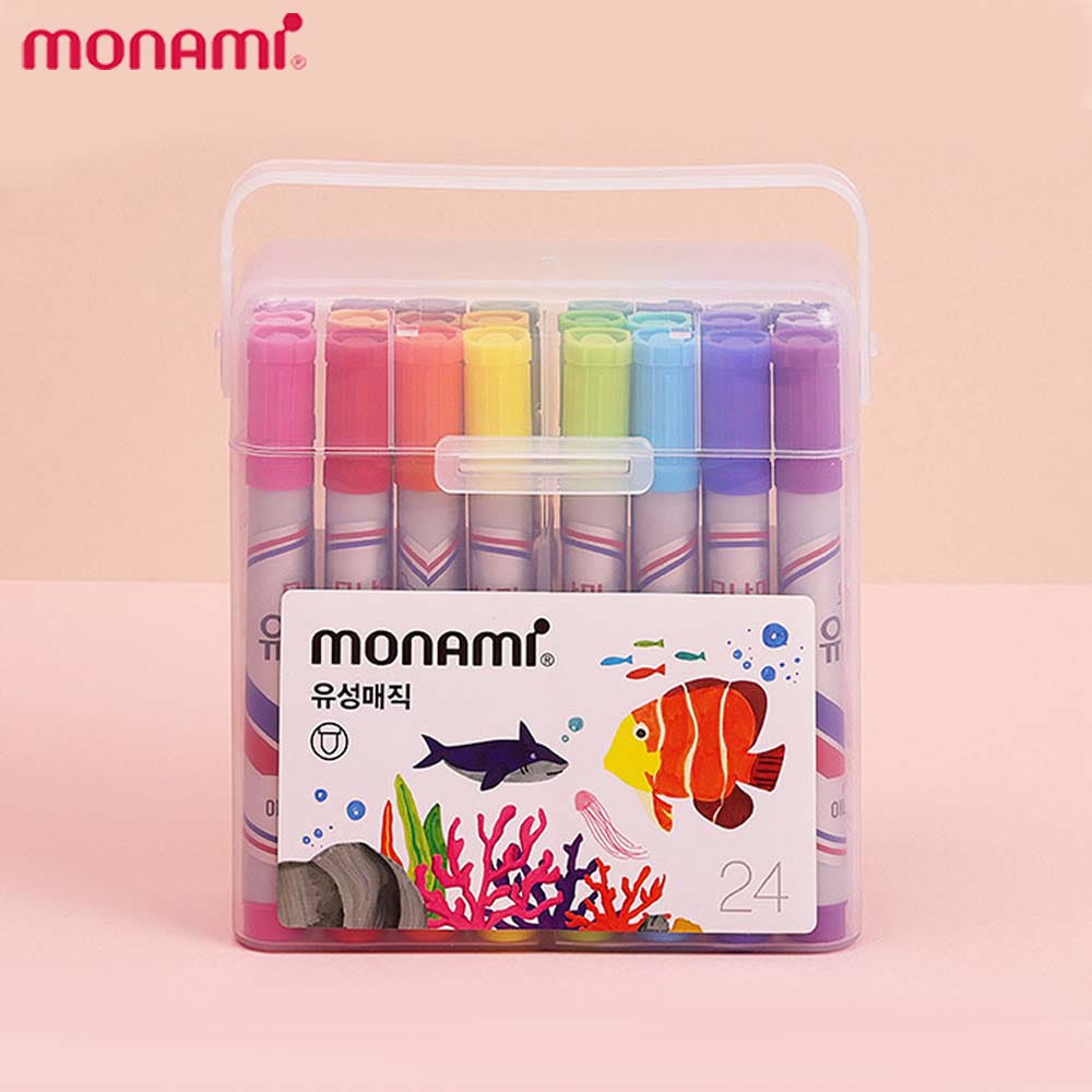 모나미 유성매직 24색 세트 둥근닙 원형닙 21,500원